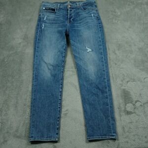 7 For All Man Kind Jeans Womens 29 Blue Josefine Skinny Boyfriend‎ Button Fly